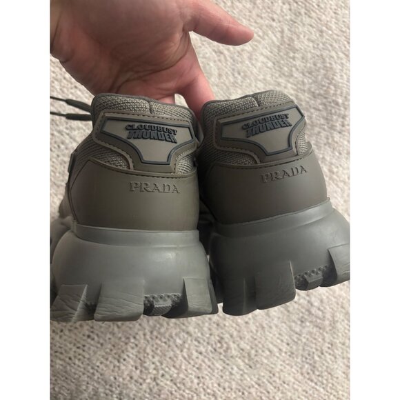 Prada Cloudbust Thunder Sneakers Size 7 Gray Lug Sole Made In Italy - Picture 3 of 6